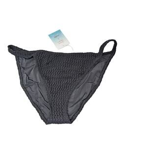 Andie Swim x Demi Moore The Tropez‎ Textured Bottom AB426 Size XL NWT Black